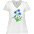 thumbnail image 3 of Inktastic Cornflower Women's Plus Size V-Neck T-Shirt, 3 of 5