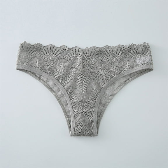 YWDJ Thongs for Women Sexy Lace Lightweight No Show Thongs Lace Underwear Sexy Sexy Sexy Low Waist Underwear Gray S