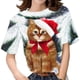 thumbnail image 3 of Camiseta navideña para mujer, camisetas de manga corta con cuello redondo 3d para niñas, moda de Corea, camisetas de Navidad para mujer, ropa de gran tamaño para mujer 2024, 3 of 5
