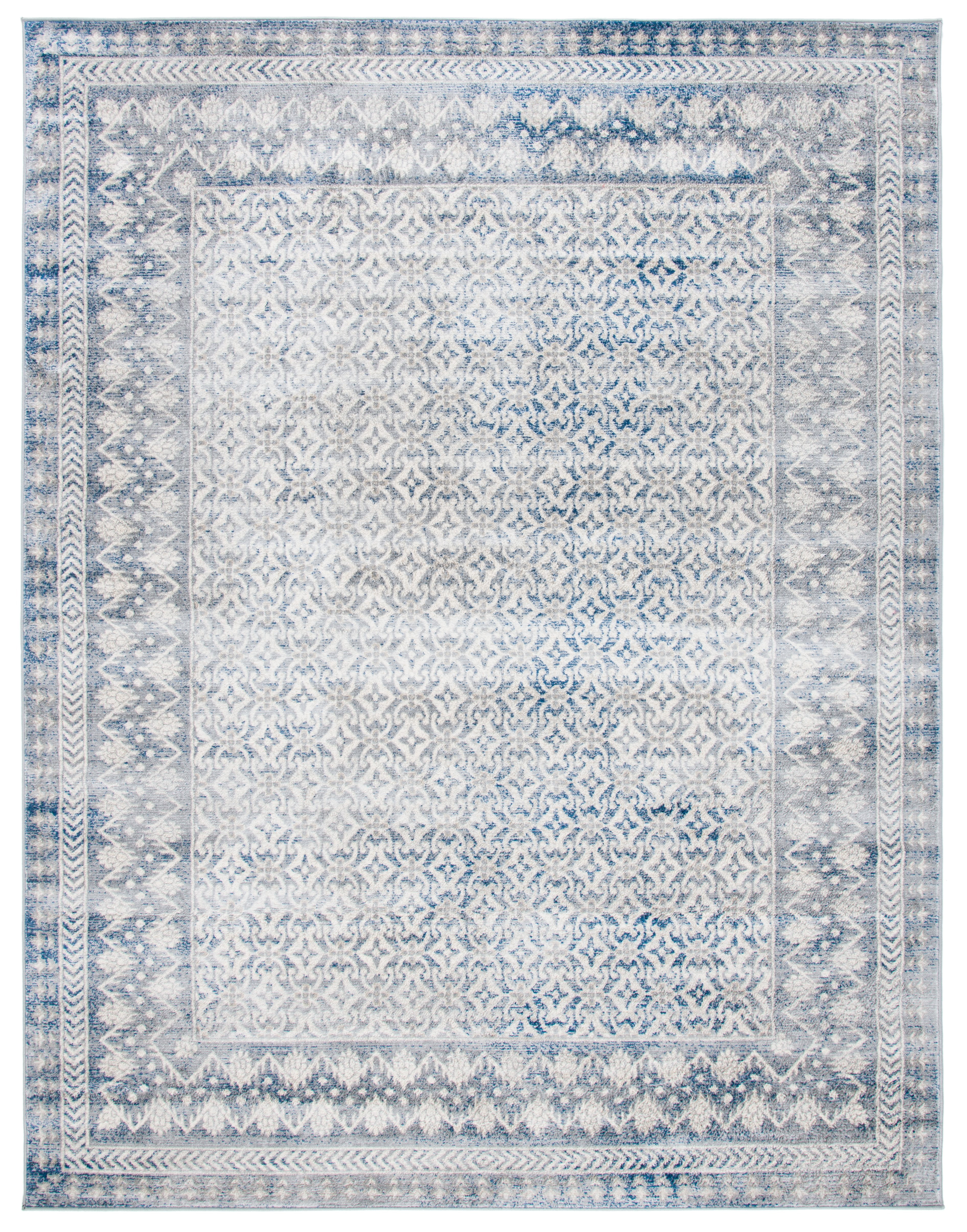 SAFAVIEH Brentwood Dory Geometric Area Rug, Ivory/Light Gray, 8' x 10'