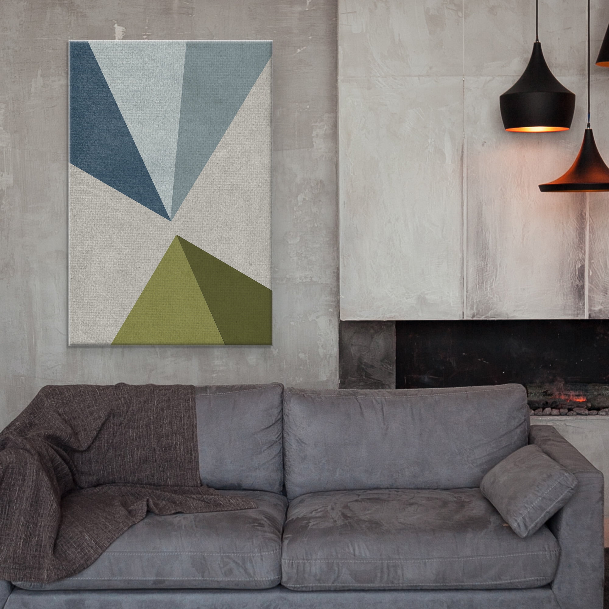 Masterpiece Art Gallery New Linen Geometrics E by GI ArtLab Canvas Art Print 24" x 36"