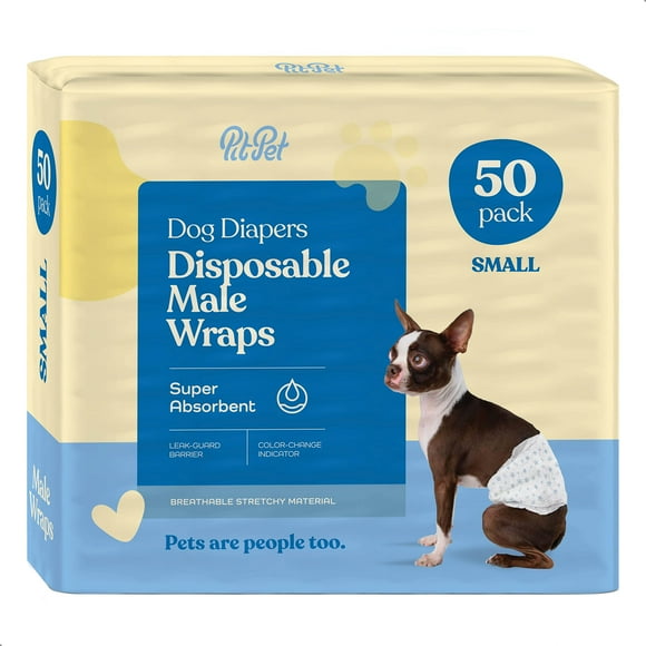 Couches pour Chiens Confortables - Lot de 12 Super Absorbantes Jetables pour Chiens - Technologie FlashDry Gel Indicateur d'Humidité Couches pour Chiens - Couches pour Ventre Étanches pour Incontinence Miction Excitable