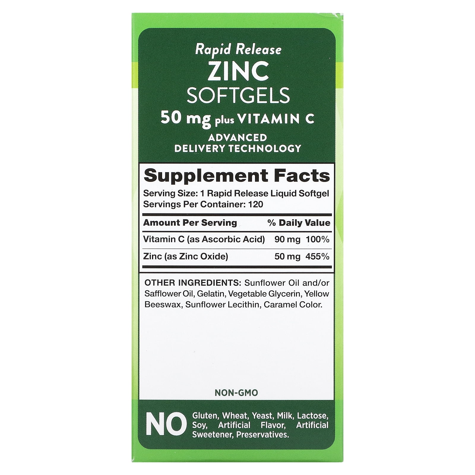  FORTE NATURALS 100 Zinc Supplements Specially Formulated for  Sensitive Stomachs, Vitamins for Adults Daily Supplement Vegan 50mg, Non  GMO, Easy to Swallow Zink Vitaminas : Health & Household