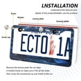 thumbnail image 3 of Aluminum License Plate Frame 2 Pack Car Exterior Accessory Car Tag Holder for Front Rear Plates Cars Decor Blue Rose Pattern, 3 of 7