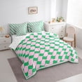 thumbnail image 3 of Castle Fairy Kids Teens Minimalist Geometric Grid Bedding Comforter Set 7pcs,Minimalist Queen Bedding Sets Super Cozy,Abstract Stripes Queen Sheet Sets,Microfiber Bedroom Decor,Reversible, 3 of 8