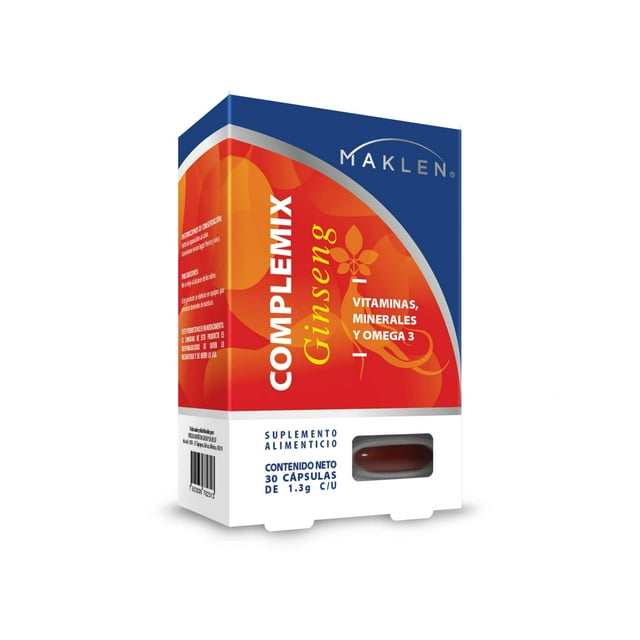 Maklen | Complemix® GINSENG - Vitalidad y Rendimiento para el Adulto Moderno