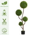 thumbnail image 5 of 5FT Triple Ball Artificial Boxwood Topiary Tree Faux Plant for Indoor Outdoor Home Office Decor, 5 of 10