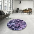 thumbnail image 3 of Ahgly Company Indoor Rectangle Patterned Purple Mimosa Purple Area Rugs, 5' x 7', 3 of 6