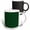 Multicolor, variant on 3drose, Moroccan Tile Pattern Jade Green on Black, 15oz Two-tone Green Mug