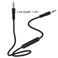 thumbnail image 5 of GROFRY Anti-winding Audio Cable 1.2m Gold Plated Plug Volume Control 3.5mm Male to Male AUX Cord with Mic for Car Speaker, 5 of 8