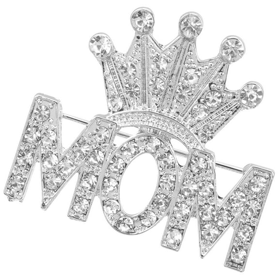HOMEMAXS  Brooch Rhinestone Mom Clothing Lapel Pin Good Gift for Miss