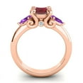thumbnail image 3 of Diamond-Capitals 2.50 Carat Beautiful Round Cut Red Ruby & Amethyst Gemstone Bridal Ring for Women 14K Rose Gold Size 6, 3 of 8
