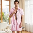 thumbnail image 6 of Family Matching Pajamas Summer Solid Colors and Elastic Shorts for Loungewear Soft Sleepwear, 6 of 7