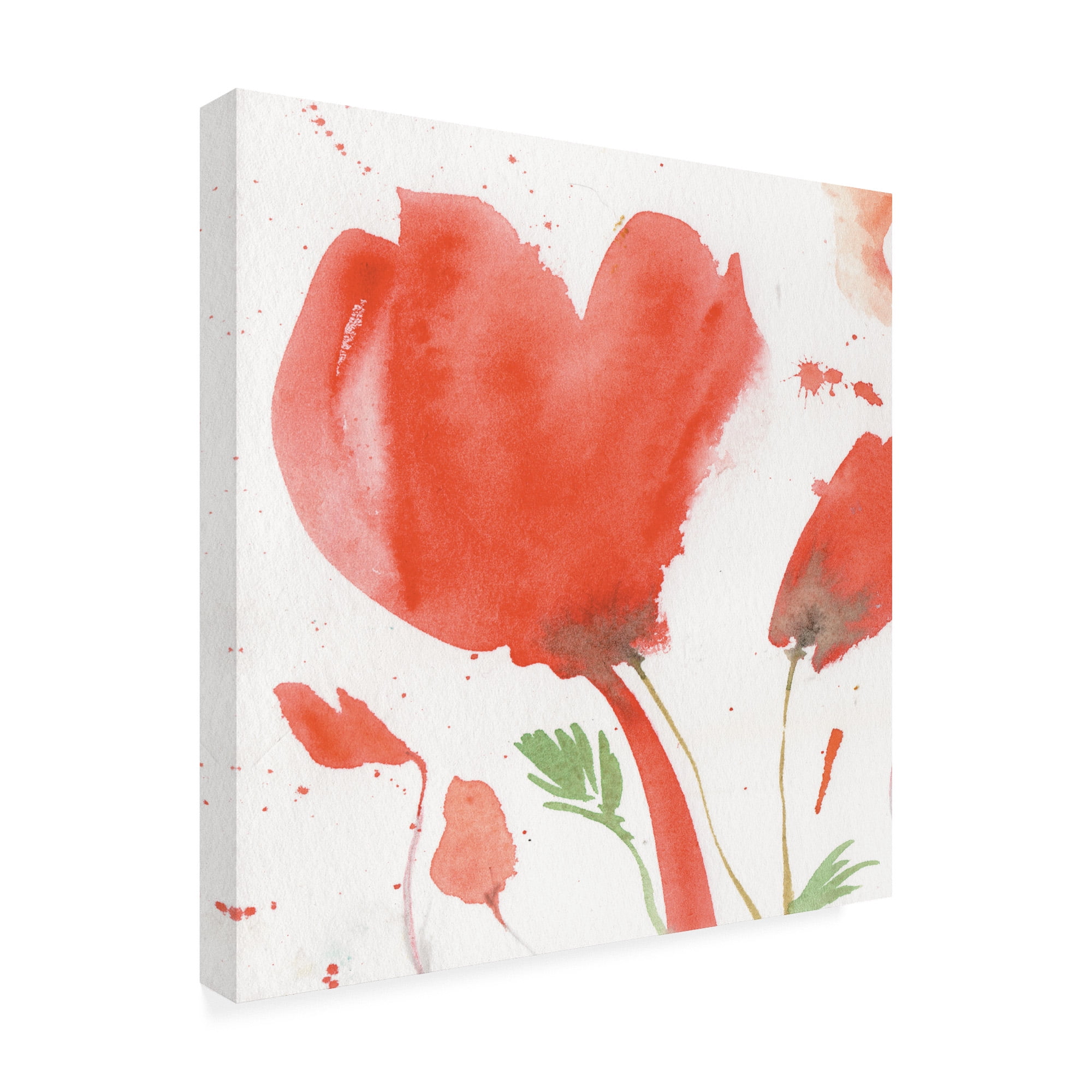 Trademark Fine Art 'Crimson Poppies Abstract 1' Canvas Art by Sheila Golden