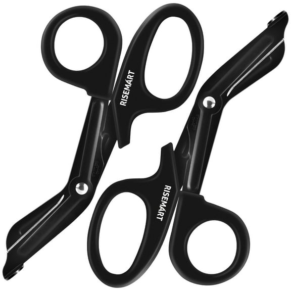 Trauma Shears - Bandage Scissors for Nurses, 7.5" Fluoride Coated Non-stick Blades Stainless Steel Nursing scissors for Doctor, Nurses, Nursing Students,Black
