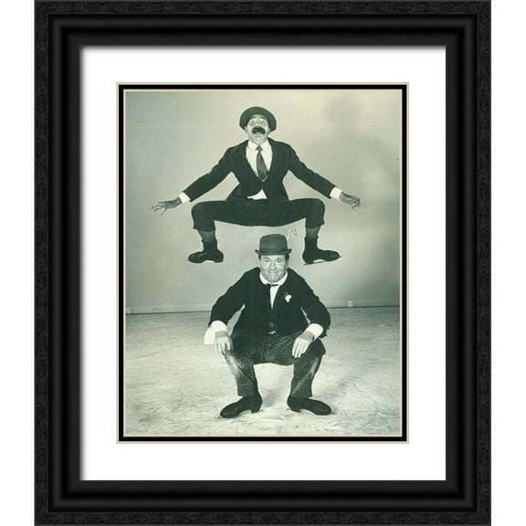 Vintage Hollywood Archive 12x14 Black Ornate Wood Framed with Double Matting Museum Art Print Titled - Frick and Frack, 1953