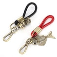 thumbnail image 4 of Colgante de Llave Cepillada, 2 Piezas Llavero de Metal PU + Aleación + Tela Fuerte Y Duradero Fácil de Transportar Y Almacenar para el Hogar para Decoración para Adultos, 4 of 5