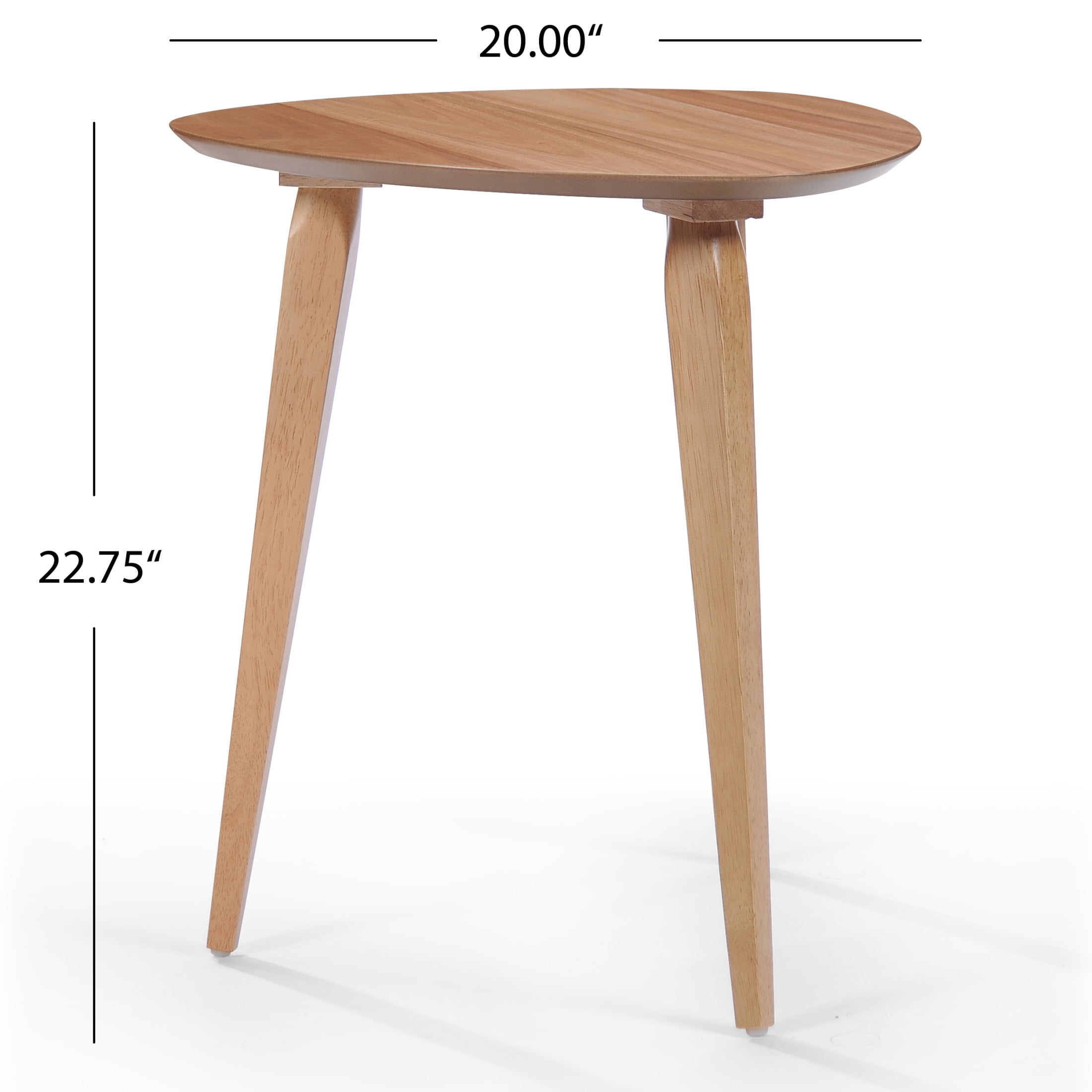 Arlana Faux Wood and Rubberwood End Table, Natural