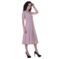 thumbnail image 3 of Moomaya Womens Solid Long Shirt Dress w/ Buttons Casual Loose Fit Tshrit Dresses, 3 of 7