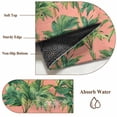 thumbnail image 6 of Round Rugs 4Ft, Palm Tree Tropical Round Area Rug Washable Indoor Throw Carpet, Pink Summer Botanical Leaves Soft Non Slip Circle Rug for Kitchen Nursery Room Home Decor Aesthetic, 6 of 8