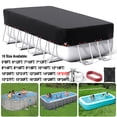 thumbnail image 1 of SHELTUSE 15x21FT Rectangular Pool Cover for Above Ground Pool, Solar Oval Pool Cover Protection with Steel Rope, Ideal for Rectangular/Oval Frame Pool Waterproof & UV-Resistant, Black, 1 of 7
