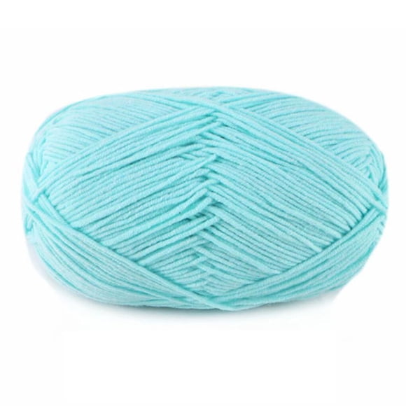 Matsuzay Hilo de ganchillo hilo de tejer multicolor prendas de bebé artesanías regalos hechos a mano hilos flexibles 4 capas para tejedores Artesanía 47 azul cielo