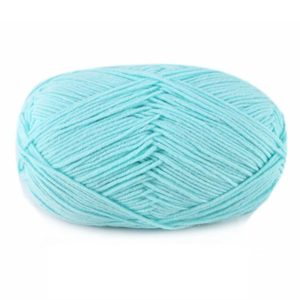 Matsuzay Hilo de ganchillo hilo de tejer multicolor prendas de bebé artesanías regalos hechos a mano hilos flexibles 4 capas para tejedores Artesanía 47 azul cielo