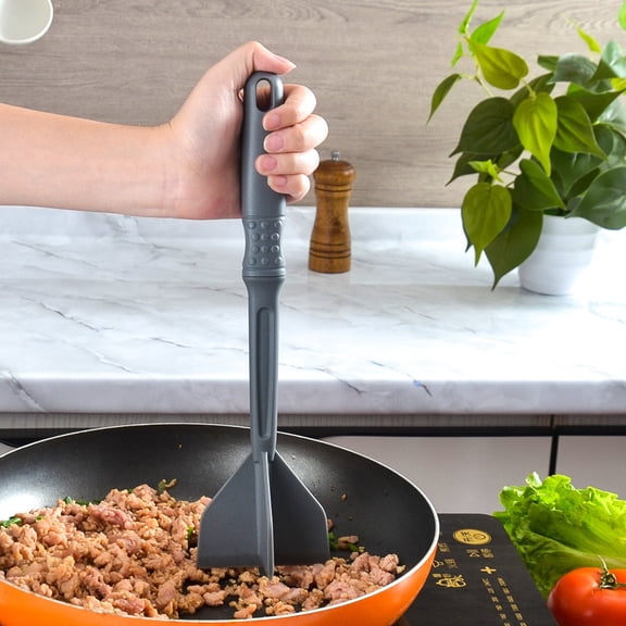 Specollect 4 Pcs Meat Grinder Chopper for Kitchen, Manual Food Processor with Cooking Scraper, Efficient Meat Masher and Grinder Tool for Ground Beef Poultry Pork