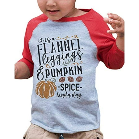 

7 ate 9 Apparel Kids Pumpkin Spice Raglan Red