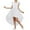 White, variant on REDARER Girls' Flutter Sleeve Hi-Low Hem Dress Formal Party Swing Dress,10-12 Years