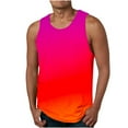 thumbnail image 4 of S-5X Big & Tall Tank Tops for Men Plus Size Sleeveless Muscle Shirts Mens Pullover Gradient Printed Crewneck Breathable Athletic Workout Tops Vests, 4 of 7