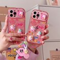 thumbnail image 2 of Fundas de teléfono con adornos de muñeca para iPhone, cubierta transparente, espejo de maquillaje, 3D, kawaii, Kirbys, rosa, 14, 13, 12, 11 Pro Max, XR Plus Fivean unisex, 2 of 2