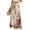 Beige, variant on Women's Floral Print Palazzo Pants - High Waist Wide Leg Bohemian Summer Casual Trousers with Elastic Waist ,Beige,L