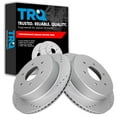 thumbnail image 6 of TRQ Rear Performance Brake Rotors Set Premium G-Coated Cross Drilled & Slotted Fits Select 2017-2019 Nissan TITAN, 6 of 6