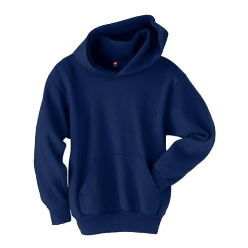Hanes Boys Eco Smart Pullover Hoodie, Navy, Medium