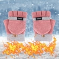 thumbnail image 4 of Lilgiuy USB Winter Men Women Fashion Cold Warm Heating Windproof Half Bare Finger Knit Gloves, Warm Knit Glove Gifts for Family or Friends, 4 of 5