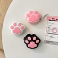 thumbnail image 4 of for Samsung Galaxy Buds FE(2023)/Buds 2 pro/Buds Live/Buds pro/Buds 2 Cover,Cute Cartoon Fun Kawaii Cat's paw Pattern Design Silicone Earphone case with Hook (Black), 4 of 5