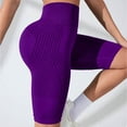 thumbnail image 5 of Yoga Shorts for Women 3D Cellulite Leggings Slim Move Cellulite Leggings Push-Up Sculpting Yoga Fitness Pants Workout Shorts Purple S, 5 of 5