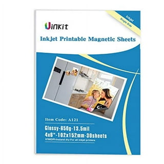 5 Sheets Adhesive Magnetic Sheets Non-printable Paper 4x6 inches 20mil DIY  Photo Frame Magnet 