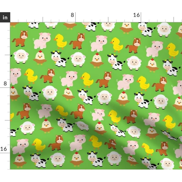 Great savings & free delivery / collection on many items. farm animals baby nursery decor cow horses fabric printed by spoonflower bty