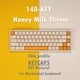 thumbnail image 4 of Milk Theme de PBT de 140 Reempzo de ensambje amarillo para mecácos para Cherry 61/68/82, para fuente shamjiam Teclas de material PBT, 4 of 9
