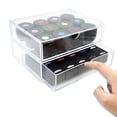 thumbnail image 2 of Organizador de esmaltes de uñas, cosméticos, estuche de maquillaje de 2 niveles a prueba de polvo para dormitorio Claro, 2 of 8