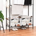 thumbnail image 3 of Yayeee Foldable Storage Basket for Shelves with Handles Waterproof Cloth Bins, Cartoon Halloween Ghosts, 3 of 7