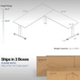 thumbnail image 5 of VIVO Electric 84" x 71" Stand Up Corner Desk, Black Table Tops, Black Frame, 5 of 8