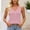 Pink, variant on Vivianyo HD Women's Deep V-Neck Wide Strap Ribbed Tank Top, Slim Fitted Sleeveless Casual Camisole Top, Women's Army Green, Sizes S-2XL