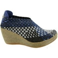 thumbnail image 1 of Bernie Mev Women's Sexy Round Toe Wedge Pumps - Jeans Combo - 42, 1 of 1
