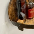 thumbnail image 6 of SUOAGIN Whiskey Barrels Shelf Vintage Hand Crafted Barware Bar Shelves Wall Mounted Gift, 6 of 9