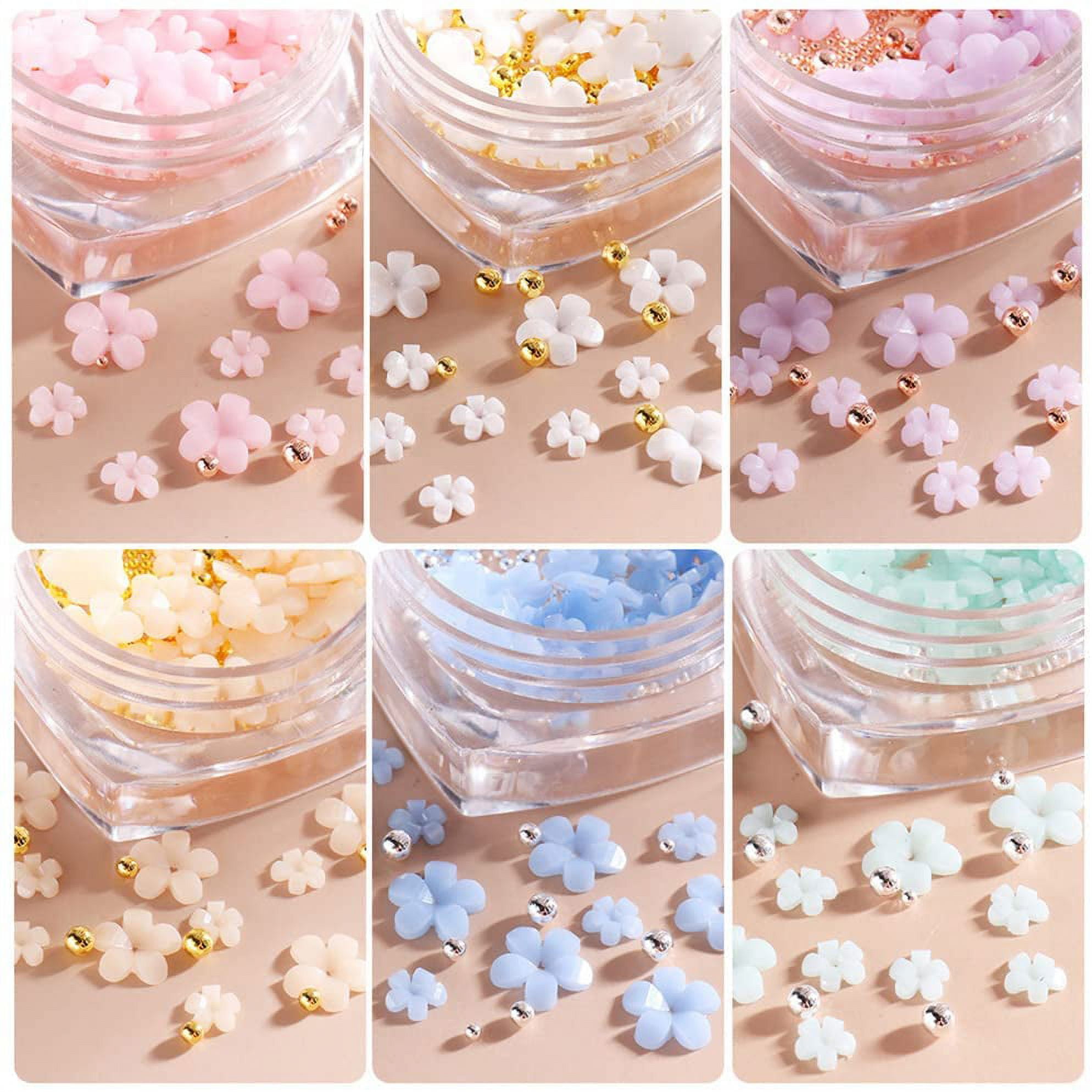 daisy 3d flower charms (Flower Nail Charms, Wsimily 3D Nail Charms