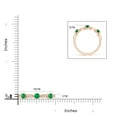 thumbnail image 4 of ANGARA Natural Emerald & Diamond Marquise and Dot Ring in 14K Rose Gold for Women (Size-3.5mm) | May Birthstone, Birthday, Anniversary, Jewelry Gift for Women | Natural Emerald Ring, 4 of 9