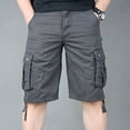 thumbnail image 2 of Turilly Plus Size Shorts for Men Workwear Shorts Slim Fit Pocket Zipper Straight Pants Casual Sports Shorts Shorts, 2 of 6